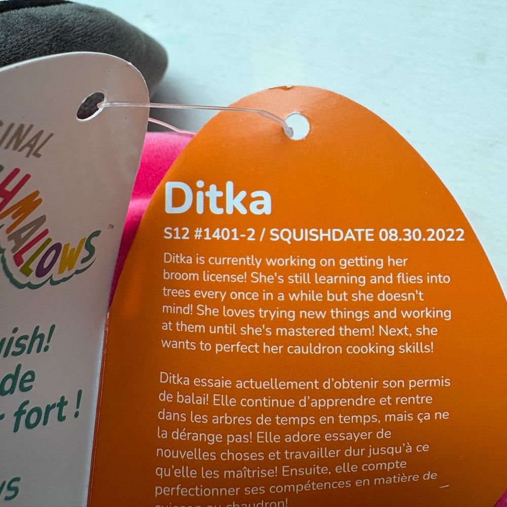 🧙NWT 12” Squishmallow Ditka Pink Winking Witch – Vintage 2022 Halloween - Picture 9 of 10